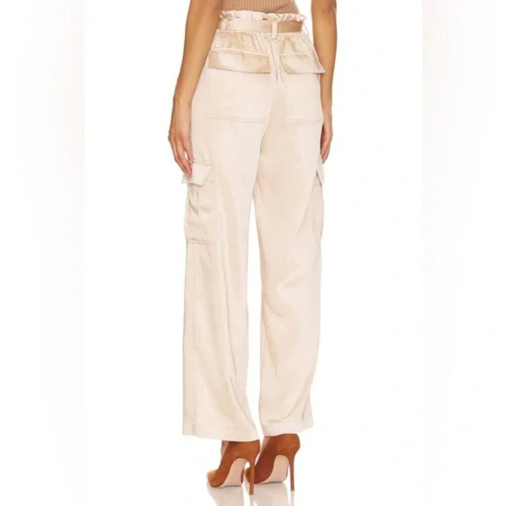 Like new Sanctuary Satin Cargo Pants in Moonlight Beige Small - Picture 2 of 11